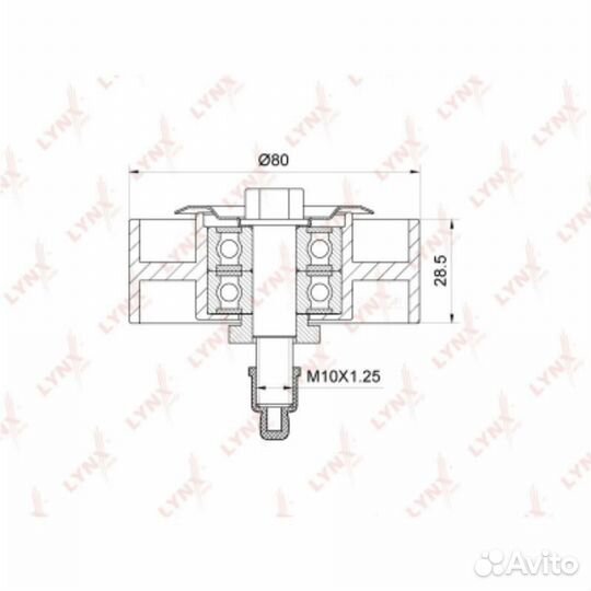 Lynxauto PB-7243 Ролик обводной приводного ремня