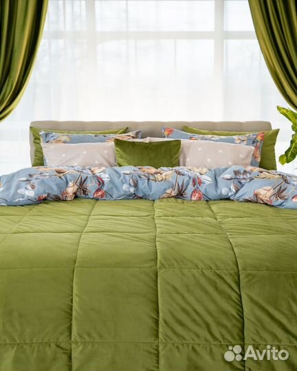 Покрывало бархат Беллиссимо цитрон