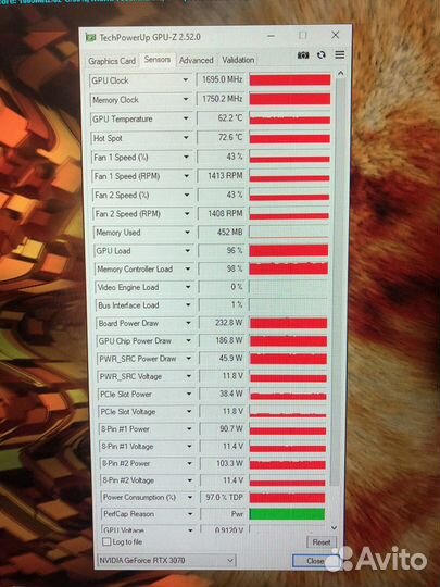 GeForce RTX3070 MSI Gaming X Trio 8Gb