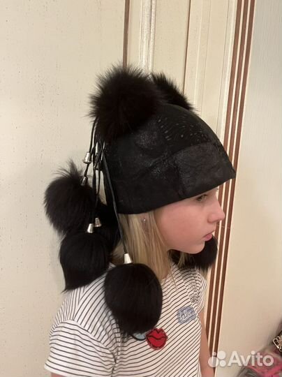 Шапка зимняя меховая для девочки