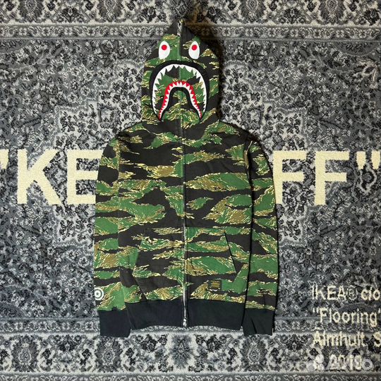 Худи A Bathing Ape Shark Full Zip Hoodie Fores