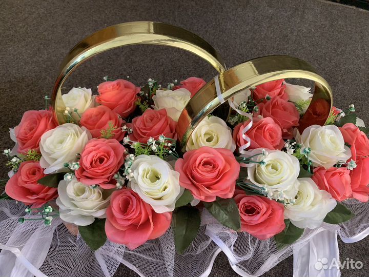 Кольца на машину свадебные