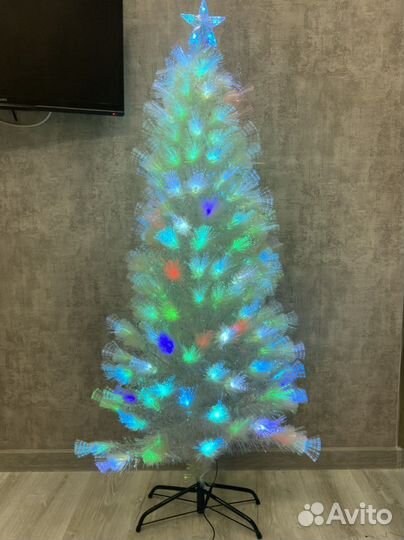 Елка искусственная белая светодиодная Белоснежка