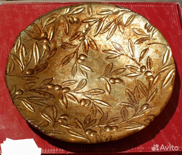 Ваза.фруктовница.Чехия.рельефная 40 см