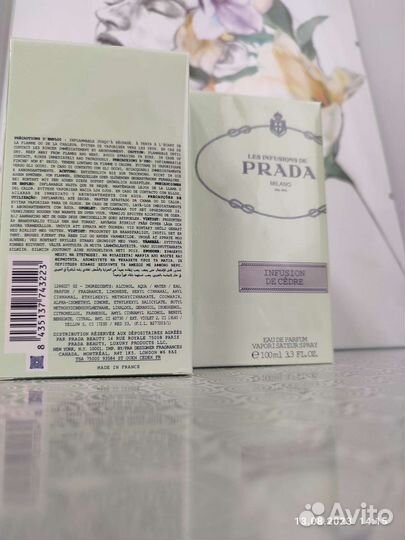Парфюмерная вода prada infusion D'iris cedre