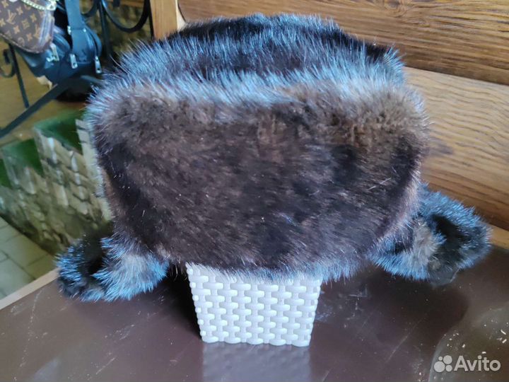 Норковая шапка мужская ушанка