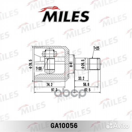 ШРУС внутренний GA10056 Miles