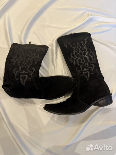 Полусапоги казаки черные