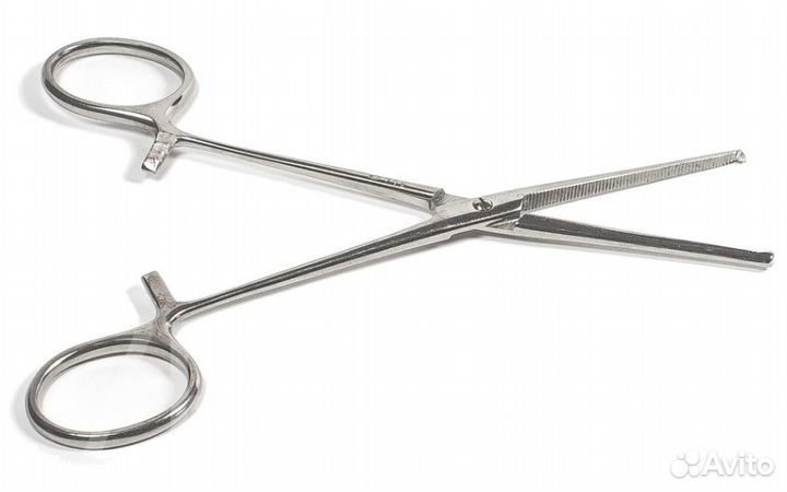 Зажим кровоостанавливающий зубчатый, прямой №1, L1