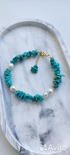 Чокер браслет из натуральных камней