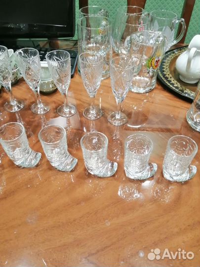 Хрусталь СССР посуда и ложки для соуса