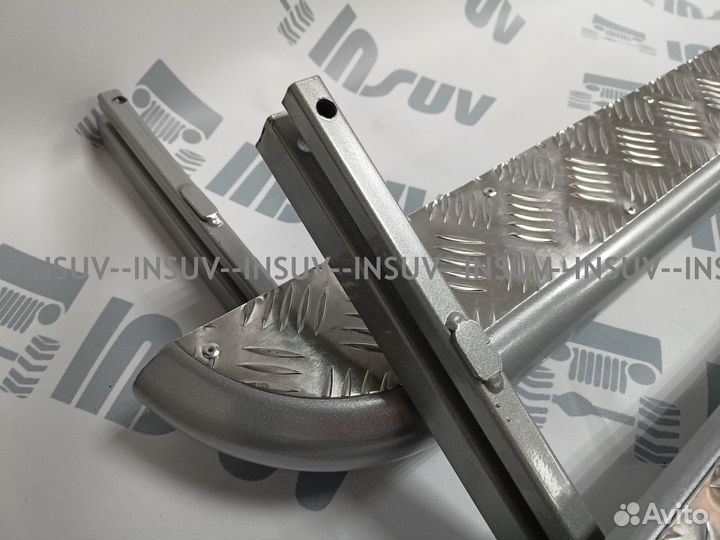 Пороги с алюминиевым листом Нива 2131 (цвет серый)