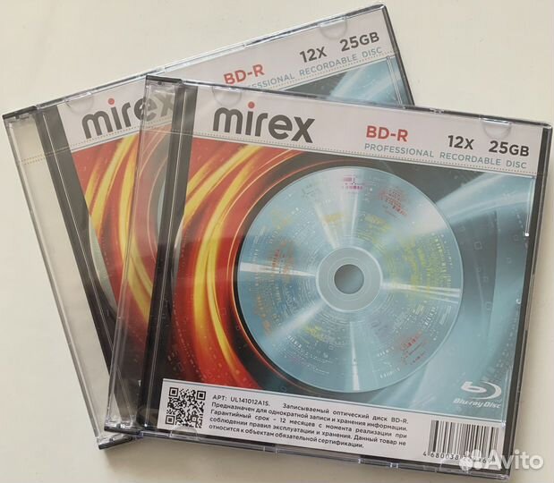 Blu ray диски Mirex 25 GB