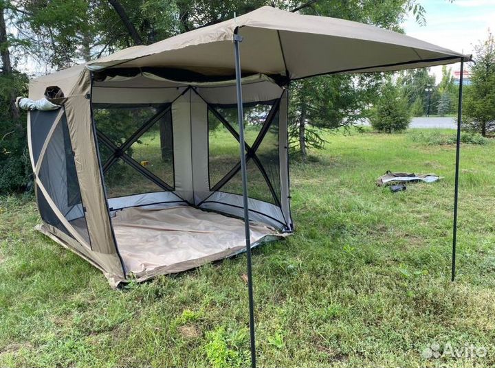 Шатер куб с навесом полуавтомат