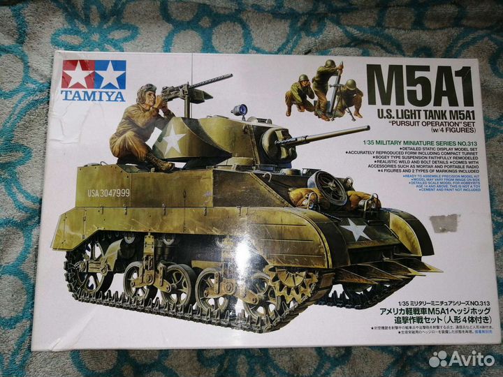 Сборная модель Tamiya 35313 US Light Tank M5A1
