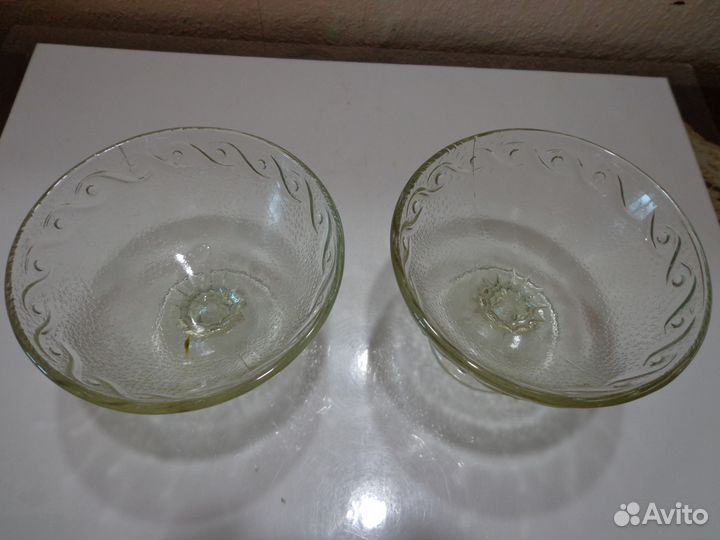 Стеклянная посуда 1956 г. сахарница, стакан СССР