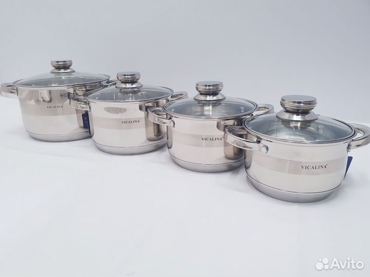 Набор кастрюль из нержавеющей стали/Новый