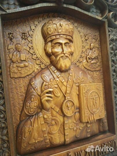 Подарочная уникальная икона Николая Чудотворца 30