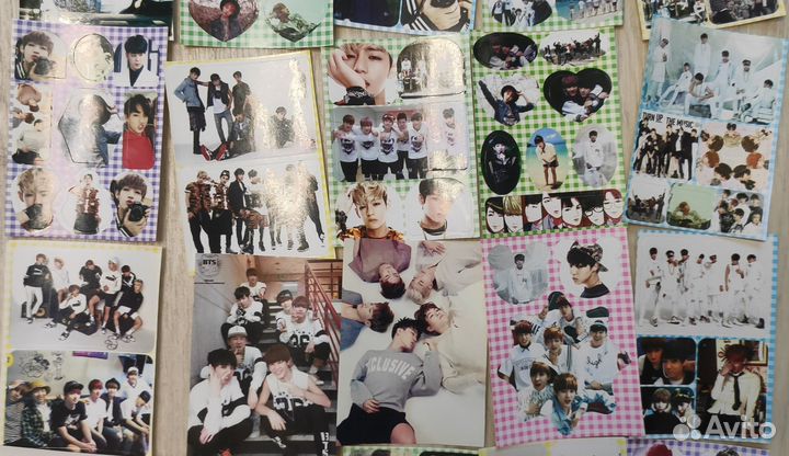 Набор наклеек с BTS - цена за 20 шт (листов)