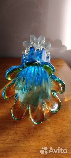 Ваза из цветного стекла Чехия