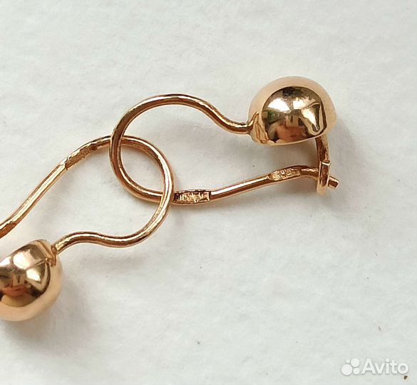 Золотые серьги 583 и 585 пробы