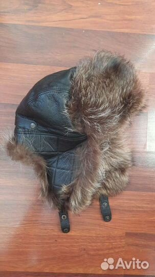 Шапка мужская. Мех енота