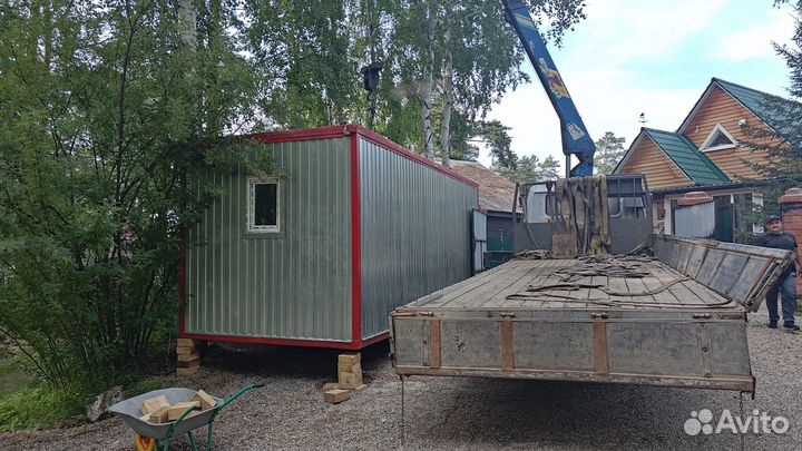 Бытовка металлическая строительная из швеллера