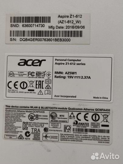 Моноблок Acer Aspire Z1-612