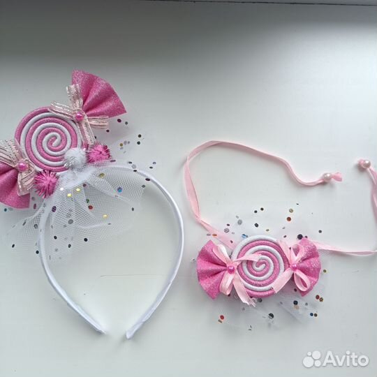 Ободок и браслет конфетка