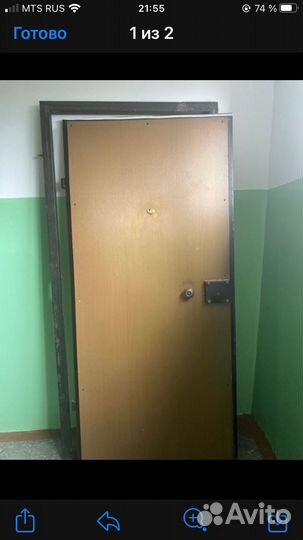 Продам железную дверь бу
