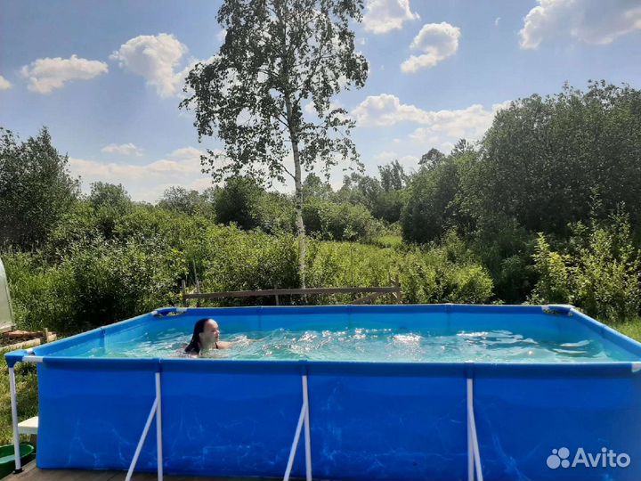 Каркасный бассейн прямоугольный бу