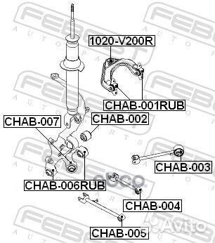 Сайлентблок chab-001RUB chab-001RUB Febest