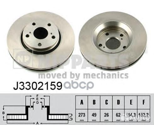 Диск тормозной перед auris* 4351202180 J3302159