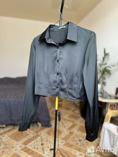 Шёлковая укороченная блузка