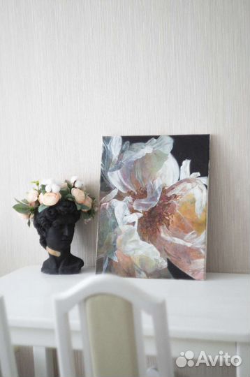 Картина интерьерная маслом цветы