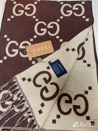Шарф палантин двусторонний gucci