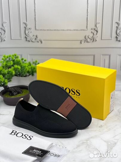 Hugo Boss Летние Мужские Кеды Слипоны Мокасины