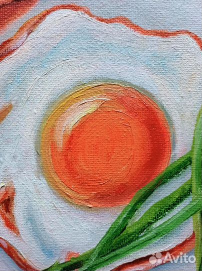 Картина маслом Авокадо. Завтрак. 20*30