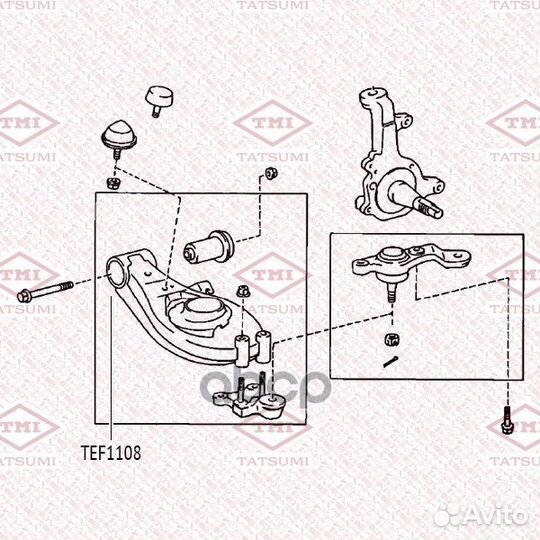 Сайлентблок переднего нижнего рычага TEF1108 TA