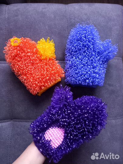 Мочалка-варежка