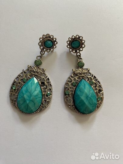 Серьги бирюза