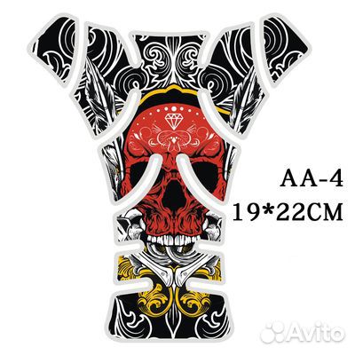 Наклейка на бак Skull AA-4