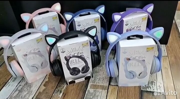 Беспроводные наушники «кошачьи уши» с микрофоном