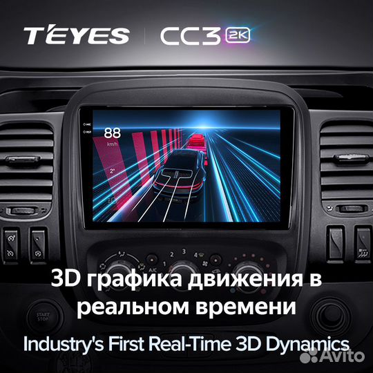 Магнитола Teyes CC3 2K 6/128 Renault Trafic 3