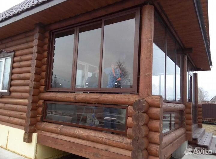 Остекление беседки с обшивкой