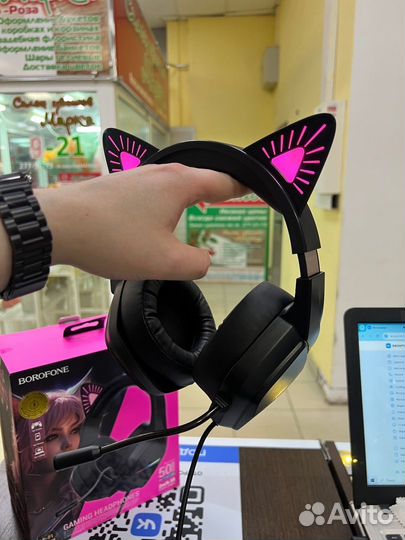 Гарнитура игровая borofone BO106 Cute Cat