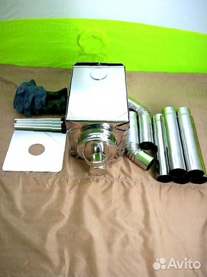 Походная печь Малая на 15 л. c экранами с трех сто