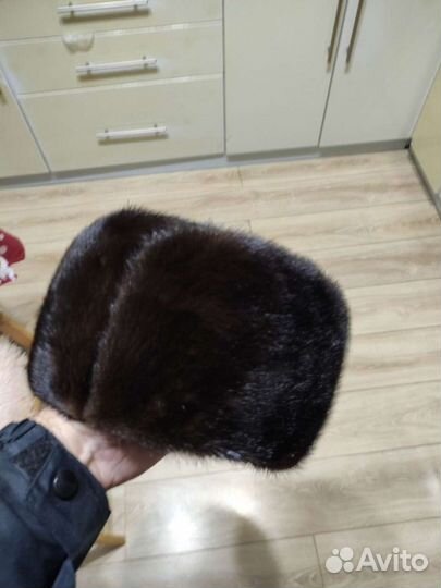 Норковая шапка мужская новая