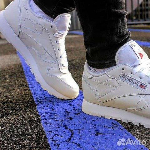 Кроссовки Reebok White Classic из Натуральной Кожи