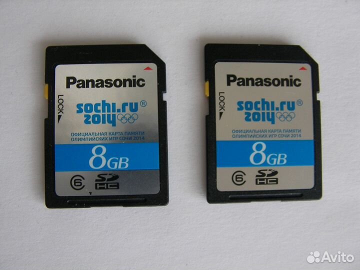 Карта памяти SD 8 Гб, 6 класс (Panasonic)